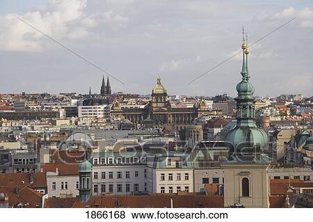 Stock Photo - Rooftops of Prague, Czech Republic. Fotosearch