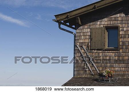skis mounted on the side of a building, grodig, salzburger land, austria View Large Photo Image Stock Photo - skis mounted on the side of a building, grodig, salzburger land, austria. Fotosearch