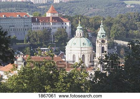 Stock Image - st. nicholas church, prague, czech republic. Fotosearch