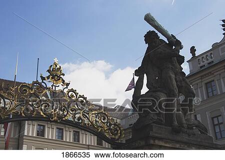 Statue on Matthais Gate Entrance to Prague Castle, Prague, Czech Republic View Large Photo Image Stock Photography - Statue on Matthais Gate Entrance to Prague Castle, Prague, Czech Republic. Fotosearch