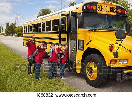students lining up to get on the school bus View Large Photo Image Stock Image - students lining up to get on the school bus. Fotosearch