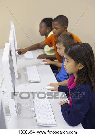 students working on computers View Large Photo Image Picture - students working on computers. Fotosearch
