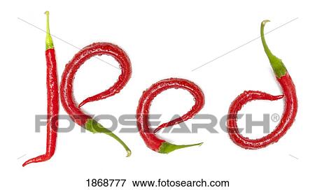 the word 'red' made of red jalapeno peppers View Large Photo Image Stock Photo - the word 'red' made of red jalapeno peppers. Fotosearch