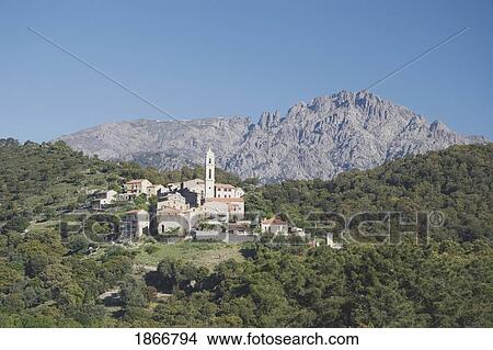village in northern part of corsica, france View Large Photo Image Picture - village in northern part of corsica, france. Fotosearch