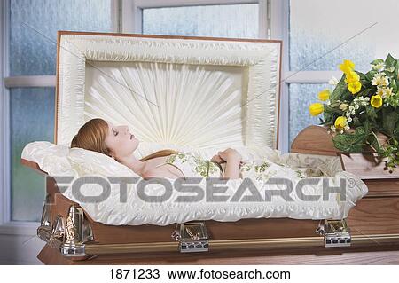 a deceased young woman in a coffin View Large Photo Image Stock Image - a deceased young woman in a coffin. Fotosearch