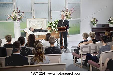 Picture - a funeral service. Fotosearch