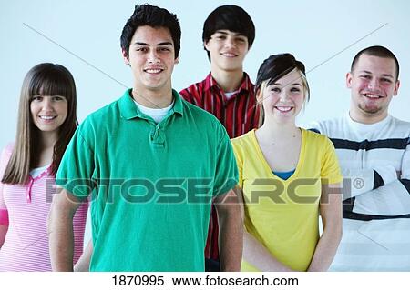 Stock Photography - a group of teenagers. Fotosearch