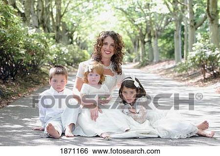 a mother with her three children View Large Photo Image Stock Photograph - a mother with her three children. Fotosearch
