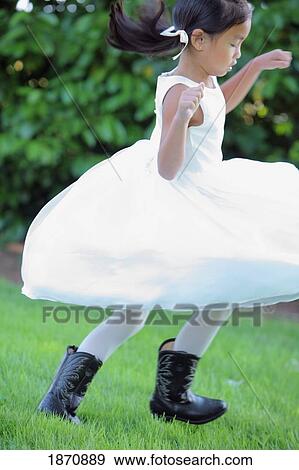 white dress and cowboy boots