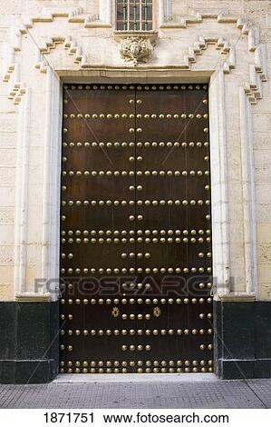 cadiz, andalusia, spain; a wooden spanish door View Large Photo Image Stock Image - cadiz, andalusia, spain; a wooden spanish door. Fotosearch