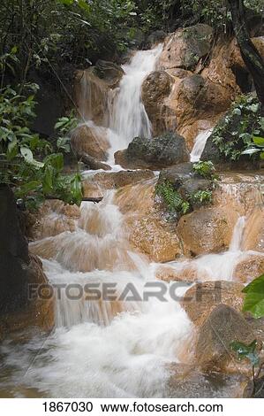 costa rica; mountain stream and waterfalls View Large Photo Image Stock Image - costa rica; mountain stream and waterfalls. Fotosearch