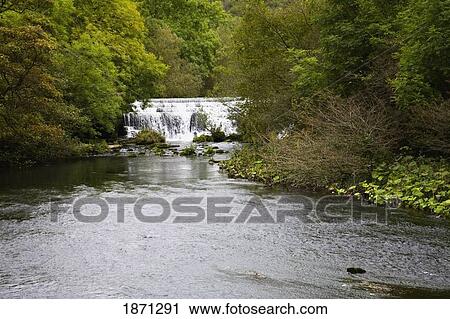 derbyshire, england; a waterfall at the river wye View Large Photo Image Stock Image - derbyshire, england; a waterfall at the river wye. Fotosearch