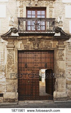 Stock Image - ecija, sevilla, spain; entrance to la casa palacio de lasso de la vega. Fotosearch