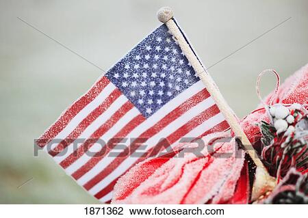 frost on the american flag View Large Photo Image Stock Image - frost on the american flag. Fotosearch