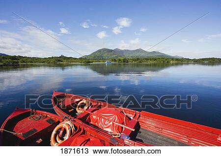 killarney, county kerry, munster, ireland; two boats in the water View Large Photo Image Stock Image - killarney, county kerry, munster, ireland; two boats in the water. Fotosearch