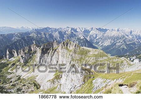 maurach, austria; mountain peaks in the austrian alps View Large Photo Image Stock Photo - maurach, austria; mountain peaks in the austrian alps. Fotosearch