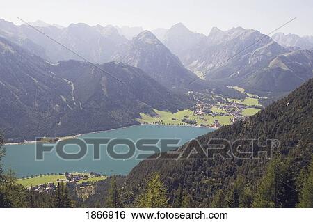 Stock Photograph - maurach, tyrol, austria; achensee lake. Fotosearch