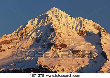 Stock Photography - oregon cascades, oregon, united states of america; a view of mount hood from lolo pass. Fotosearch