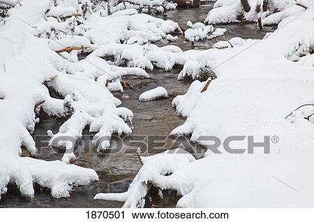oregon, united states of america; first snow fall along umbrella falls on mount hood in the oregon cascades View Large Photo Image Stock Image - oregon, united states of america; first snow fall along umbrella falls on mount hood in the oregon cascades. Fotosearch