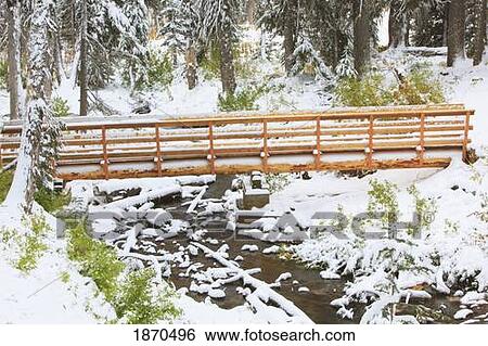 oregon, united states of america; first snow fall along umbrella falls on mount hood in the oregon cascades View Large Photo Image Stock Photograph - oregon, united states of america; first snow fall along umbrella falls on mount hood in the oregon cascades. Fotosearch