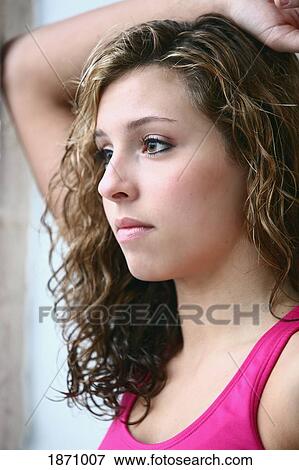 Stock Photo - portrait of a young woman. Fotosearch