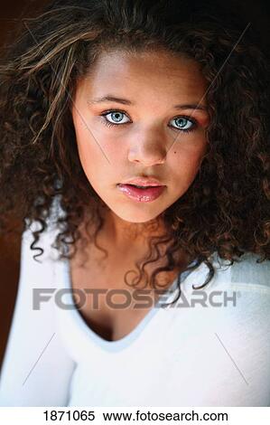 Stock Photography - portrait of a young woman. Fotosearch