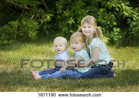 three siblings View Large Photo Image Stock Image - three siblings. Fotosearch