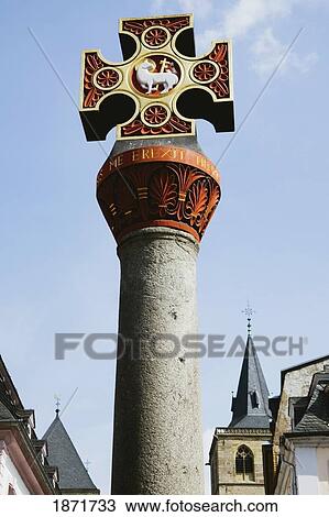 trier, rheiland-pfalz, germany; cross in the marketplace View Large Photo Image Stock Image - trier, rheiland-pfalz, germany; cross in the marketplace. Fotosearch