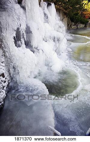 willamette valley, oregon, united states of america; a waterfall and pond turned to ice View Large Photo Image Stock Image - willamette valley, oregon, united states of america; a waterfall and pond turned to ice. Fotosearch