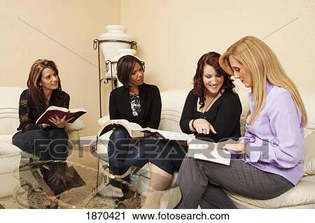 Stock Image - women having a bible study. Fotosearch