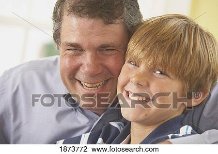 Stock Image - a father and son. Fotosearch