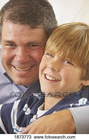 Stock Image - a father and son. Fotosearch