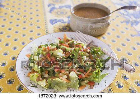 a salad with dressing View Large Photo Image Stock Image - a salad with dressing. Fotosearch