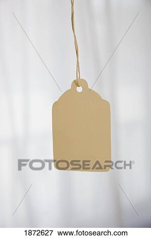 Stock Photo - a tag on a string. Fotosearch