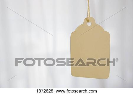 Stock Photo - a tag on a string. Fotosearch