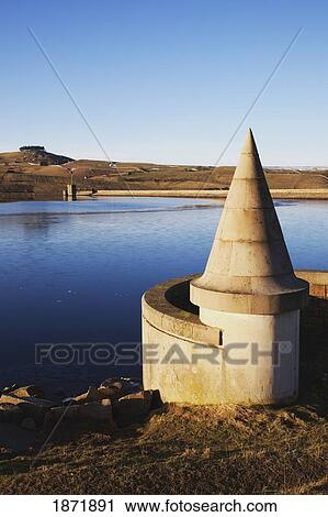 Stock Image - grassholme reservoir, county durham, england; a water reservoir. Fotosearch