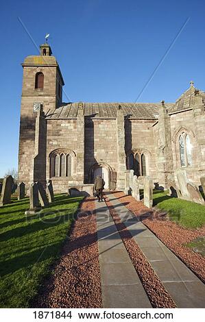 northumberland, england; a church and cemetery View Large Photo Image Picture - northumberland, england; a church and cemetery. Fotosearch