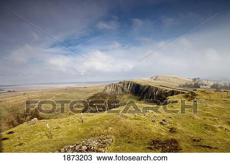 Stock Image - northumberland, england; hadrian's wall. Fotosearch
