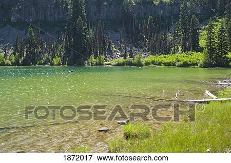 Stock Photo - oregon, united states of america; boulder lake in mount hood national forest. Fotosearch