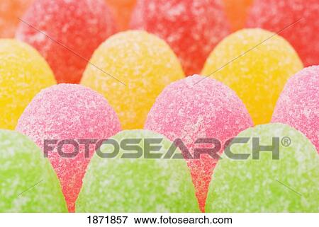 Stock Photo - variety of colored gumdrops. Fotosearch