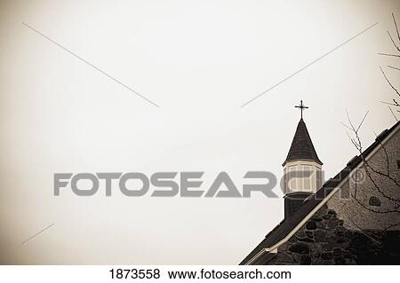 a church steeple with a cross View Large Photo Image Stock Photo - a church steeple with a cross. Fotosearch