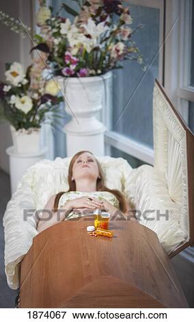a deceased woman laying in a coffin View Large Photo Image Stock Photo - a deceased woman laying in a coffin. Fotosearch