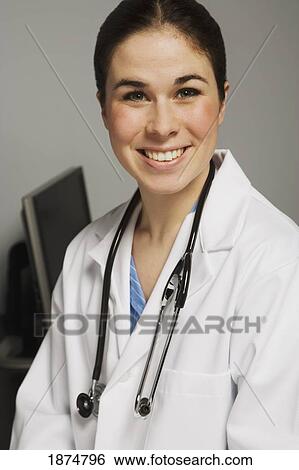 Stock Photograph - a female doctor. Fotosearch