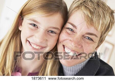 Stock Image - a mother and daughter. Fotosearch
