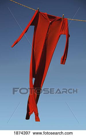 alberta, canada; long underwear on a clothes line View Large Photo Image Stock Photo - alberta, canada; long underwear on a clothes line. Fotosearch