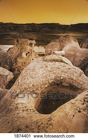 alberta, canada; rocks and hoodoos at sunset View Large Photo Image Stock Image - alberta, canada; rocks and hoodoos at sunset. Fotosearch