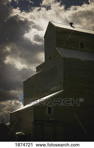 Stock Image - camrose, alberta, canada; grain elevator. Fotosearch