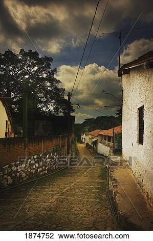 Stock Image - copala, mexico; a town street. Fotosearch