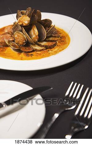Stock Photo - edmonton, alberta, canada; a plate of seafood. Fotosearch
