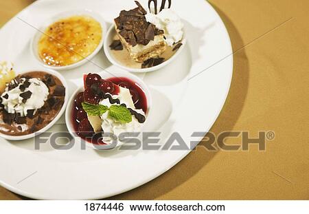 edmonton, alberta, canada; a selection of desserts on a plate View Large Photo Image Stock Photograph - edmonton, alberta, canada; a selection of desserts on a plate. Fotosearch